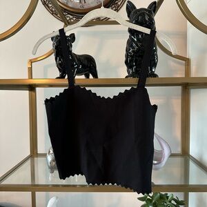 Zara black knit tank top